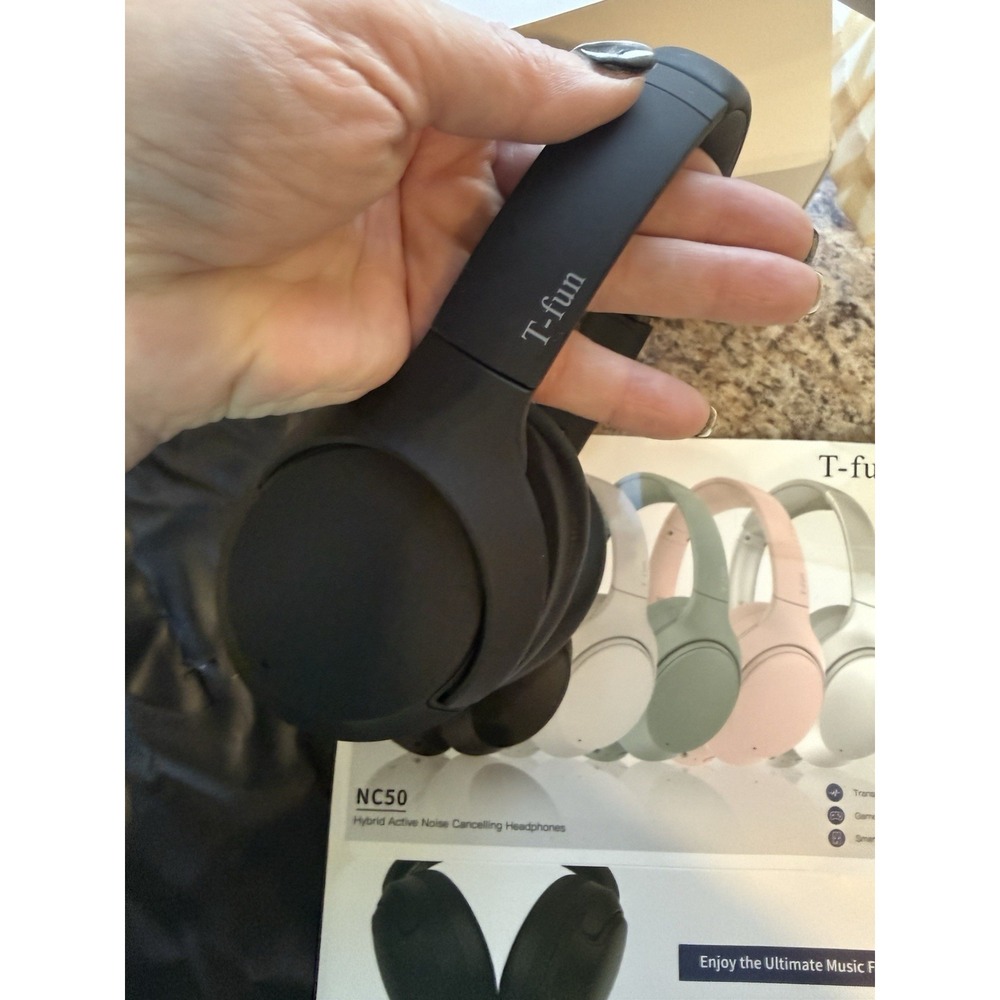 T-Fun NC50, Wireless Earphones -NEW/opened Box- Black - Picture 3 of 10